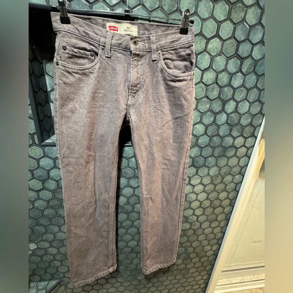 Levi’s 505 Regular Gray Jeans - Youth 14 or Women’s‎ Petite 27 x 27